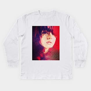 portrait in teeee Kids Long Sleeve T-Shirt